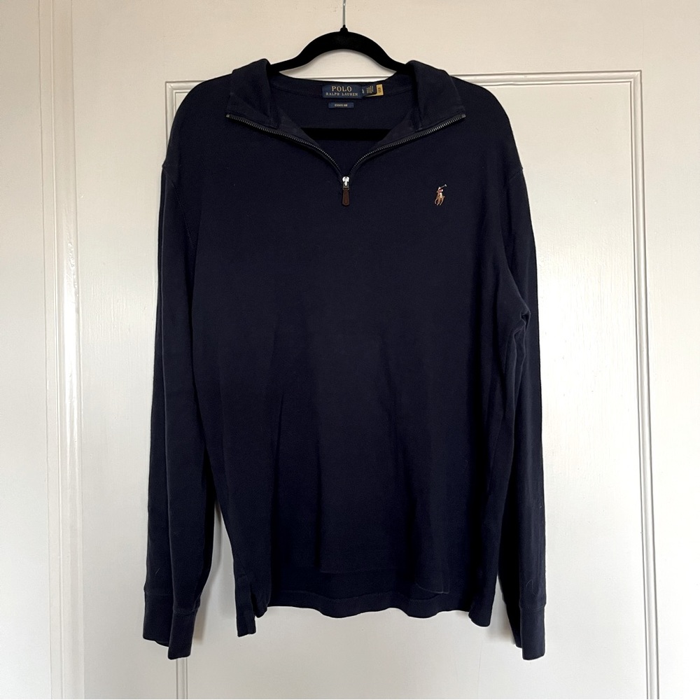 Men's Ralph Lauren Quarter Zip Rib Sweater